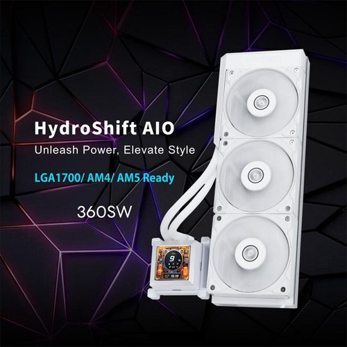 Water Cooler Lian Li Hydroshift 360s Tela Lcd 360mm Branco