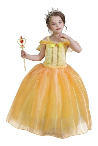 Disfraz Princesas Bella Niña Disney La Bella Y La Bestia