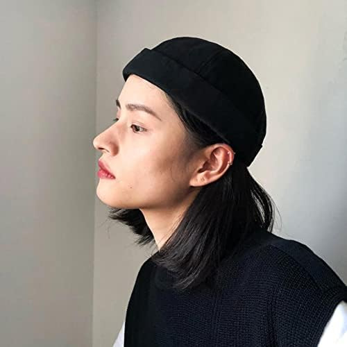 Xyiyi, Gorra Docker Sin Borde De Algodón Negro, Gorra De De