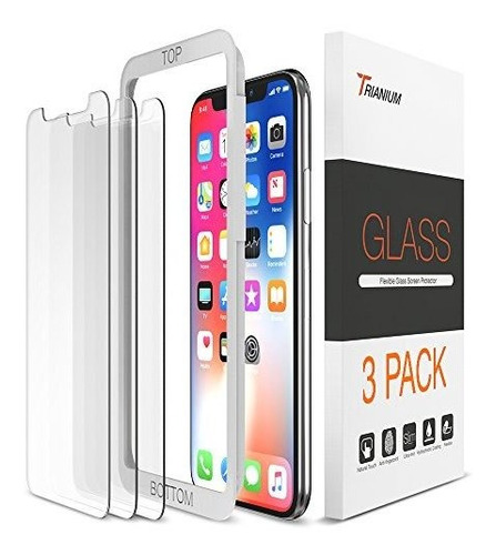 Protector De Pantalla Para iPhone X Cristal Templado X 3