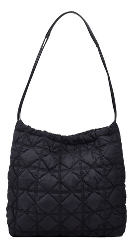 Bolso Tipo Hobo De Plumón Para Mujer, Informal, Acolchado, M