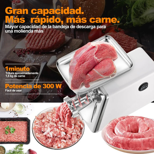Moedor Elétrico De Salsicha De Carne De Aço Inoxidável 800w