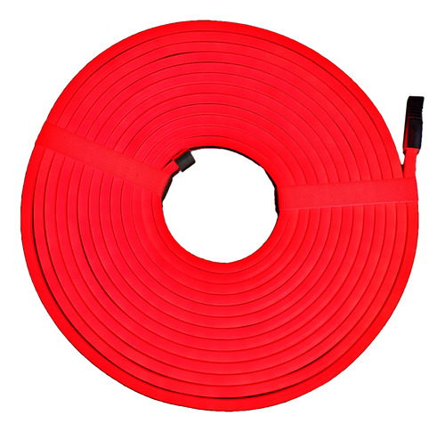 Tira Led Neón Flexible Gengxin Color Rojo 5mts+regalo Fuente Roja