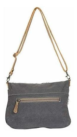 Myra Bag S1304 Bolsa De Lona Y Piel De Vaca Plegable