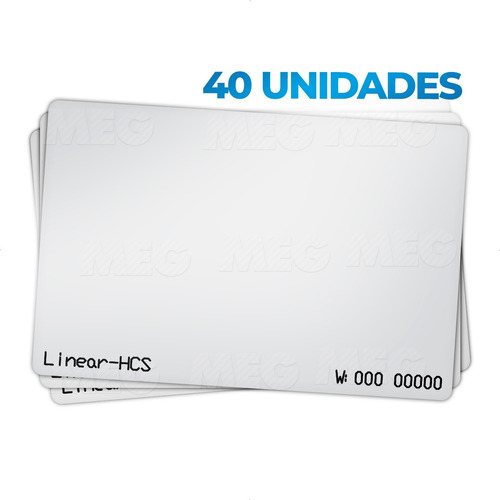 40 Un Cartão Proximidade Rfid 125khz Linear Controle Acesso