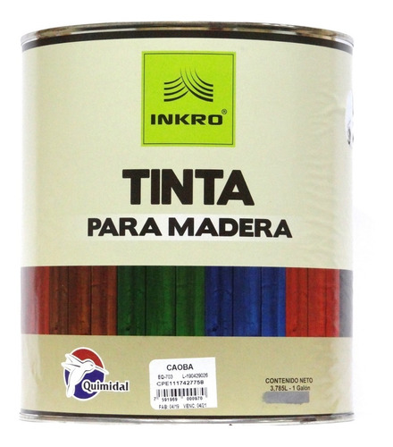 Tinta Para Madera Inkro Quimidal Caoba Galon