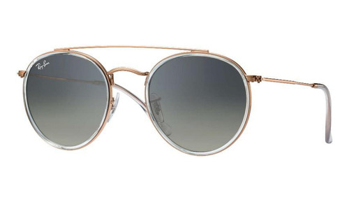 Ray Ban Rb3647n 001 Round Double Bridge Óculos De Sol 5,1 Cm