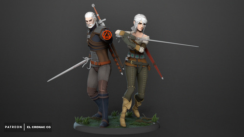 Ciri Y Geralt: Héroes De The Witcher 3