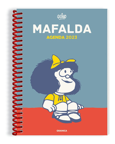 Imagen 1 de 2 de Agenda Mafalda 2023 Anillada Columna Azul - Granica
