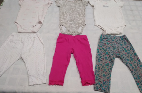 Lote Bodies Carters Y Pantalones Cheeky, Grillo. 6 - 9 Meses
