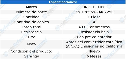 Sensor Oxígeno Acc Sentra L4 2.0l De 2007 A 2009 Injetech