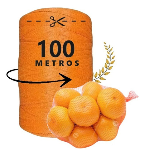 Red Malla Plástica Amarilla 100 Metros Frutas Pelotas Nuez