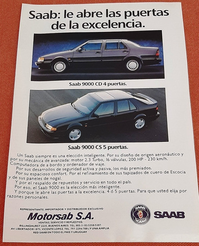 Publicidad Saab 9000 1994