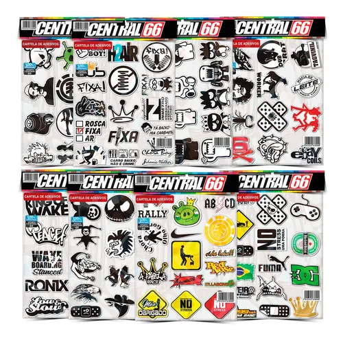 comprar Kit 108 Adesivos Tuning Motley, Bart Simpson M3 8 Cartelas