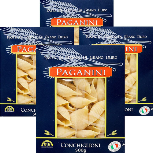 4x Macarrão Conchiglioni Di Grano Duro Paganini 500g