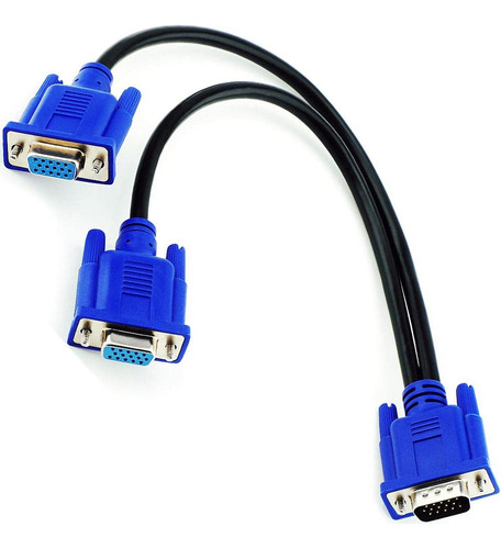 Cable Vga Splitter Tipo  Y  Para Clonar 2 Pantallas En 1 Pc