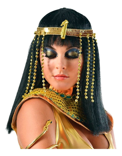 Disfraz Egipcio Cleopatra Peluca Pulsera Peluca Vincha Cleo