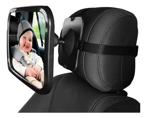 Espejo Retrovisor Xl Ajustable De Auto Bebé Niños Seguridad