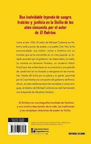 El Siciliano / The Sicilian - Puzo, Mario, De Puzo, Ma. Editorial B De Bolsillo En Español