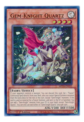 Yugi-oh! Gem-knight Quartz Mp24-en152 Ultra