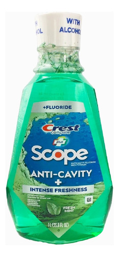 Enjuague Bucal Crest Scope Anti Cavity Fresh Mint 1l.