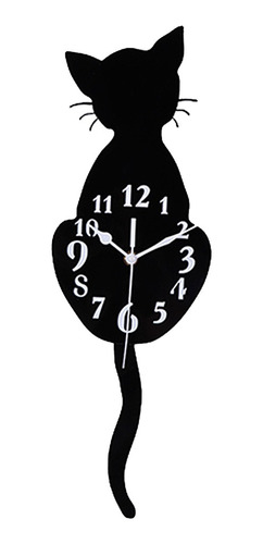 Reloj De Pared De Péndulo De Cola De Gato 150x468 Mm