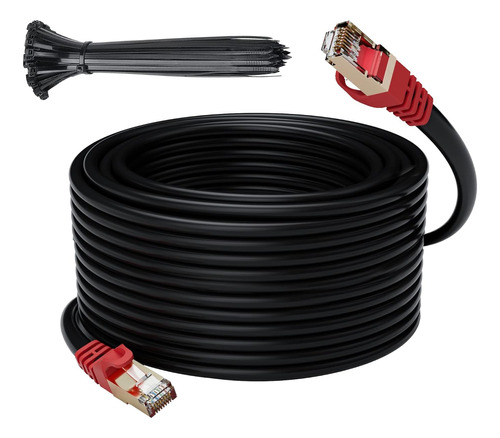 Cable Ethernet Cat 6e Cat 7 Para Exteriores, 300 Pies, Ad...