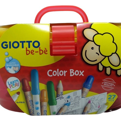 Crayones Giotto Bebe Lavables 12  + Marcdores Giotto Bebe 12