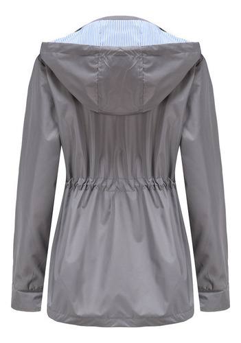 Chaqueta Cortavientos Desmontable Con Capucha Para Mujer