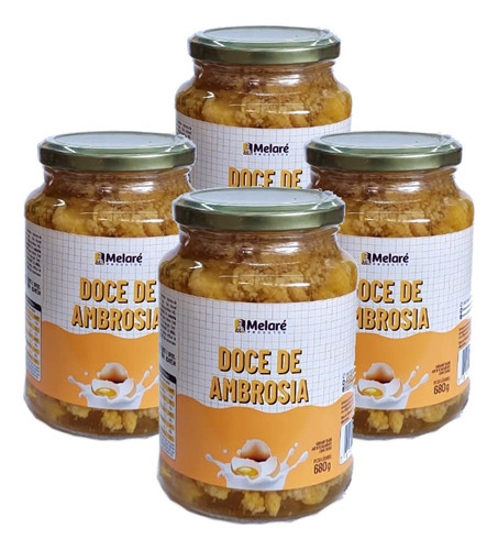 Doce De Ambrosia Melare 680g (4 Potes)