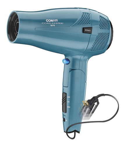 Secador De Pelo Iónico Conair 1875 W Plegable Azul