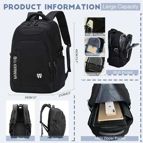 Mochila Viaje Negocio Notebook Unisex - Multifuncional