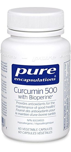 Pure Encapsulations  curcumina 500 con Bioperina, 1