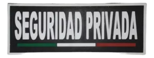 Insignia De Pvc Para Chaleco Seguridad Privada 23x9 Cm