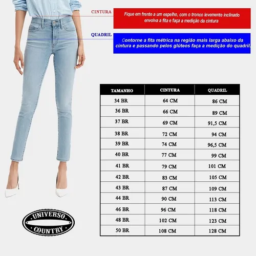 Calça jeans tradicional feminina cheap levis