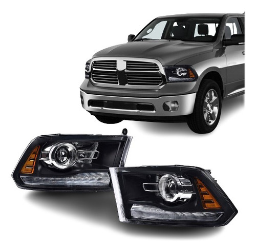 Opticas Led Con Proyector Dodge Ram 1500/2500 2010/2018