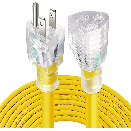 Cable De Extensión Exteriores Aweltec De 12/3, 12 Awg,...