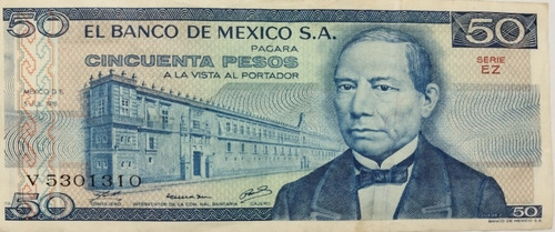 Billete 50 Pesos Familia A 1981 Buen Estado