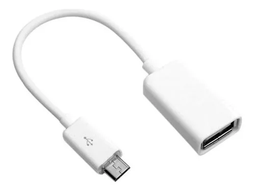 Cable Otg Adaptador De Usb A Tipo C Para Celulares Blanco