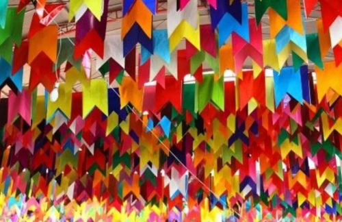 Bandeirinha Festa Junina Plástica 500m Área Externa Atacado