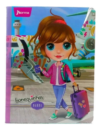 Cuaderno Cosido Cuadriculado Bonequinhas X 100 Hojas Norma