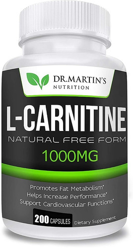 L-carnitina Extra Fuerte 1000 Mg Metabolismo 200 Cap