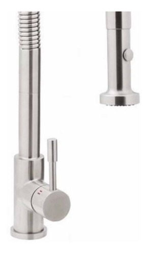 Grifo de cocina monocomando Genebre Inox 65207 extensible inox