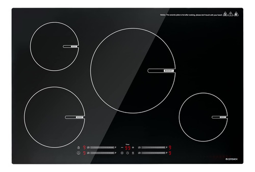 Ecotouch - Cocina De Induccin Integrada Con 4 Quemadores, S