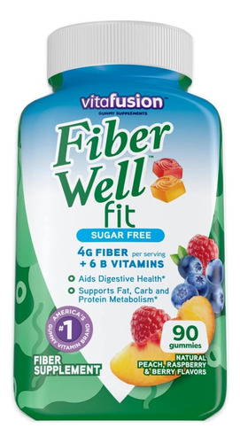 Fibra Digestiva Fiber Well Fit Gomitas Digestion Eg E47 Sabor Frutas