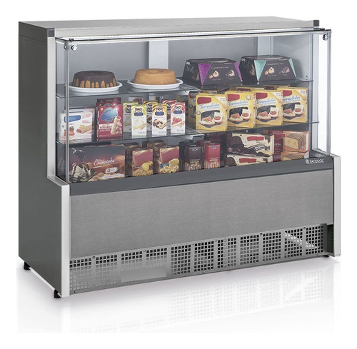 Vitrine Neutra Mpna-140r Ti Tipo Inox Linha Aurora Gelopar V