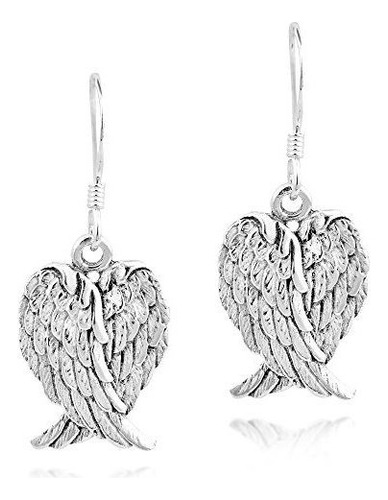 Heavenly Love Heart Shaped Angel Wings.925 Sterling Silver 