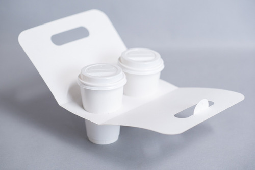 Imagen 3 de 3 de Take Away Arnés P/ 2 Vasos - Bauletto - X 50 Unidades