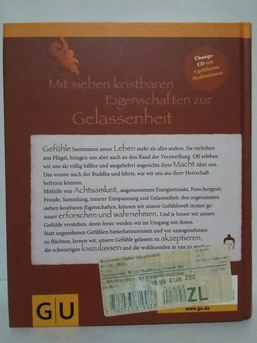 Mit Buddha Zu Innerer Balance Por Marie Mannschatz En Alemán (Usado)