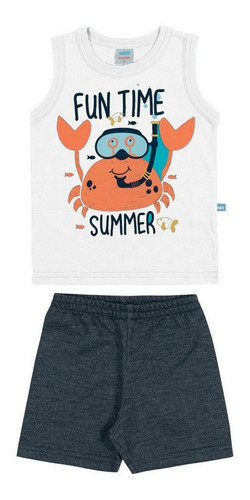 Conjunto Infantil Menino Camiseta + Short Regata Marlan